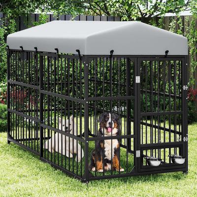 Show full view: Wooflex Outdoor Dog Kennel, Black, 8 x 4-ft slide 8 of 10