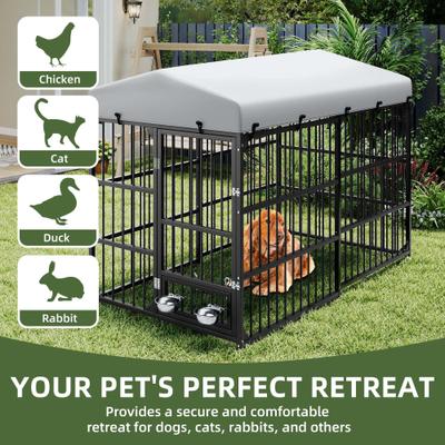 Show full view: Wooflex Outdoor Dog Kennel, Black, 8 x 4-ft slide 5 of 10