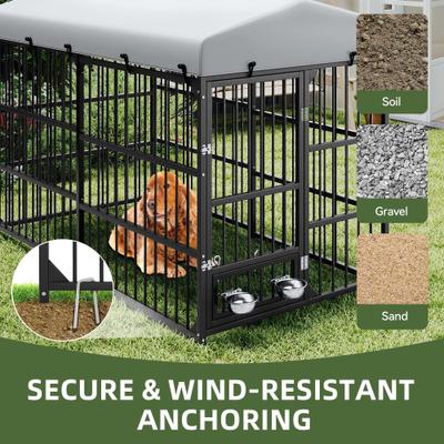 Show full view: Wooflex Outdoor Dog Kennel, Black, 8 x 4-ft slide 4 of 10