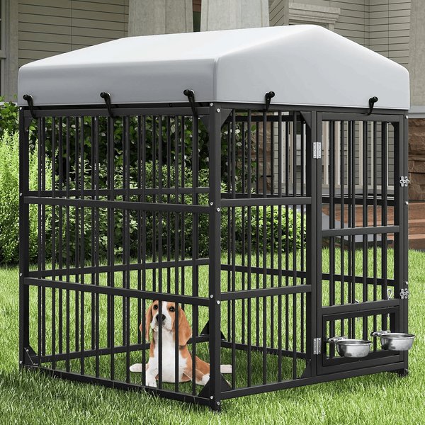 Show full view: Wooflex Outdoor Dog Kennel, Black, 4 x 4-ft slide 7 of 8
