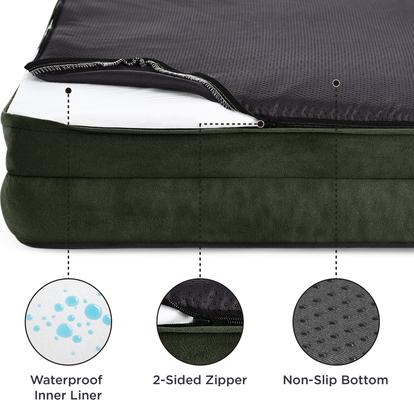 Bedsure Orthopedic Bolster Dog Sofa Bed with Removable Cover