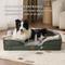 Show in main carousel: Bedsure Orthopedic Bolster Dog Sofa Bed with Removable Cover, Dark Green, Large slide 4 of 9