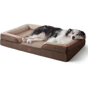 Majestic Pet Palette Heathered Sherpa Bagel Bolster Dog Bed