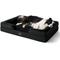 Show in main carousel: Bedsure Orthopedic Bolster Dog Sofa Bed with Removable Cover, Dark Black, Large slide 1 of 10