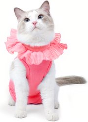Happy & Polly Cat Recovery Suit, Pink, Medium