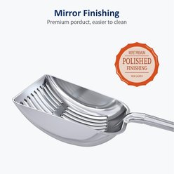 WePet Polished Aluminum Alloy Cat Litter Scooper, Blue, Small slide 2 of 4