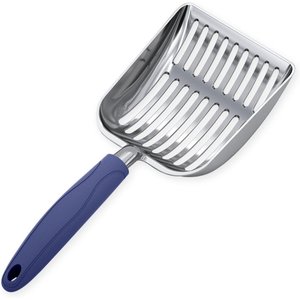 WePet Polished Aluminum Alloy Cat Litter Scooper, Blue, Small