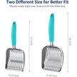 Show in main carousel: WePet Polished Aluminum Alloy Cat Litter Scooper, Teal, Large slide 4 of 4