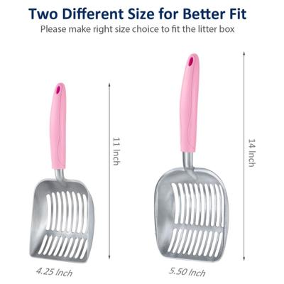 Show full view: WePet Flat Aluminum Alloy Cat Litter Scooper, Teal, Small slide 5 of 8