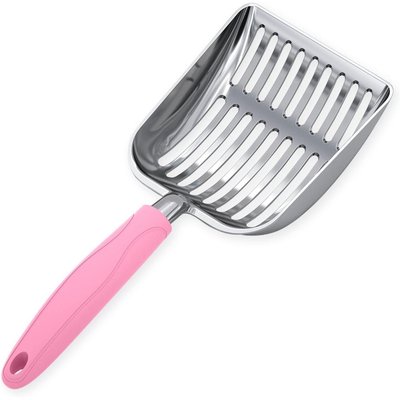 WePet WePet Polished Aluminum Alloy Cat Litter Scooper, Pink, Small