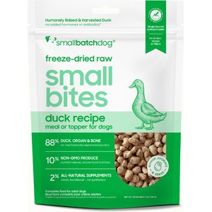 Smallbatch Pets Freeze-Dried Duck Small Bites Dog Food, 7-oz bag