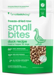 Smallbatch Pets Freeze-Dried Duck Small Bites Dog Food, 19-oz bag