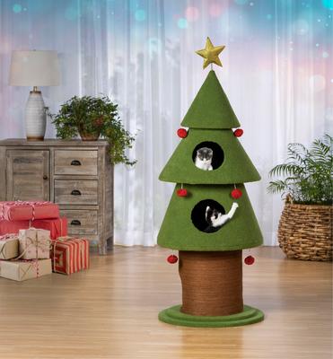 Show full view: Prevue Pet Products Santa Kitty's Christmas Wonderland 62-in Cat Tree slide 4 of 5