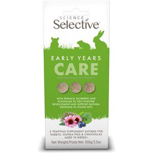 Science Selective Early Years Care Supplement for Rabbits, Guinea Pigs & Chinchillas, 3.5-oz bag