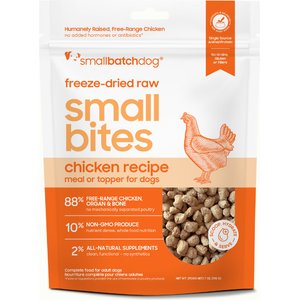 Smallbatch Pets Freeze-Dried Chicken Small Bites Dog Food, 7-oz bag
