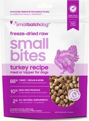 Smallbatch Pets Freeze-Dried Turkey Small Bites Dog Food, 7-oz bag