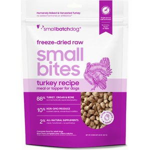 Smallbatch Pets Freeze-Dried Turkey Small Bites Dog Food, 20-oz bag