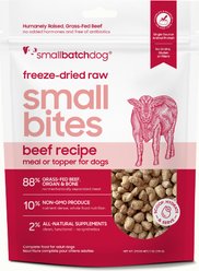 Smallbatch Pets Freeze-Dried Beef Small Bites Dog Food, 7-oz bag