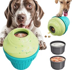 KADTC ALl IN ONE 3 in 1 Ice Cream Fillable Freeze Enrichment Dog Treat Dispenser Chew Toy, Large