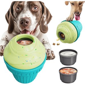 KADTC ALl IN ONE 3 in 1 Ice Cream Fillable Freeze Enrichment Dog Treat Dispenser Chew Toy, Large