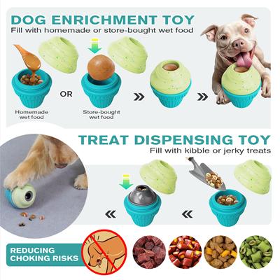 Show full view: KADTC ALl IN ONE 3 in 1 Ice Cream Fillable Freeze Enrichment Dog Treat Dispenser Chew Toy, Large slide 3 of 8