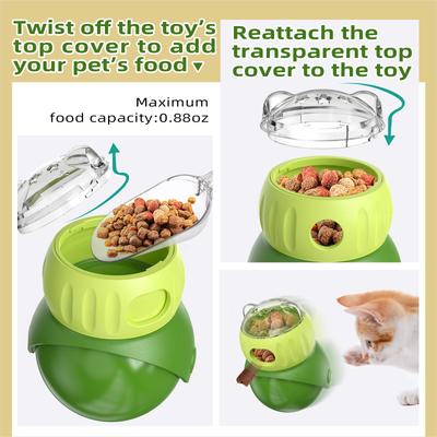 Show full view: KADTC Wobble Dog & Cat Treat Dispensing Toy, Green, Small slide 5 of 7