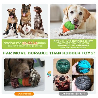 Show full view: KADTC ALl IN ONE 3 in 1 Cactus Fillable Freeze Enrichment Dog Treat Dispenser Chew Toy, Green, Large slide 6 of 8