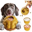 Show in main carousel: KADTC ALl IN ONE 3 in 1 Walnut Fillable Freeze Enrichment Dog Treat Dispenser Chew Toy, Brown, Large slide 1 of 7