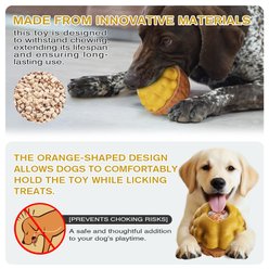 Dudpud 3-in-1 Walnut Fillable Freeze Enrichment Dog Treat Dispenser Chew Toy, Brown slide 2 of 6
