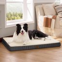 Bedsure Orthopedic Waterproof Dog Mat & Bed with Sherpa & Oxford Fabric Removable Cover, Grey, Large