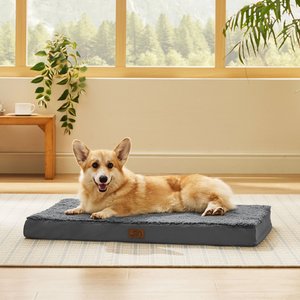 Bedsure Orthopedic Waterproof Dog & Cat Bed, Dark Grey, Large Crate