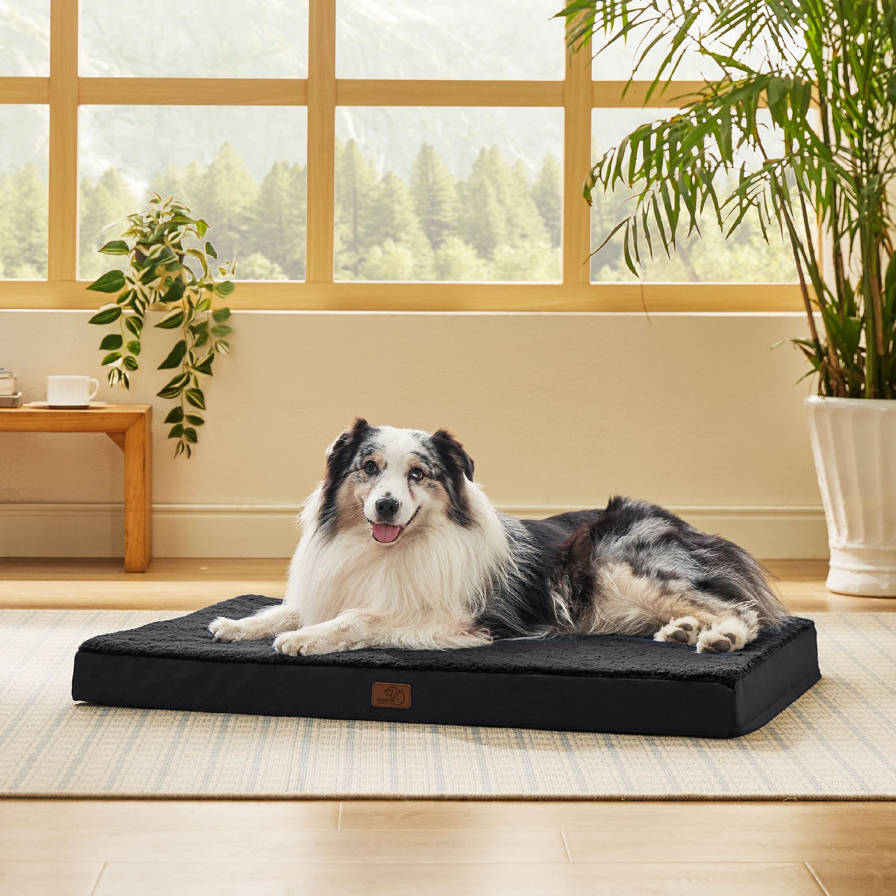 Bedsure Orthopedic Waterproof Dog & Cat Bed, Black, X-Large Crate