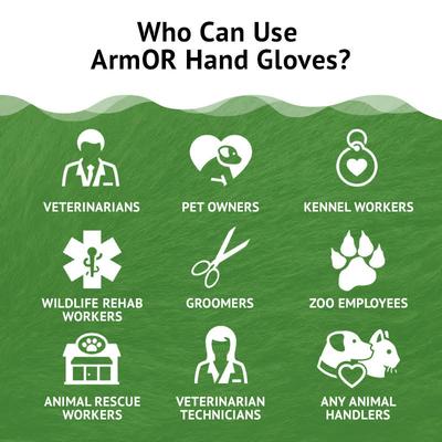 Show full view: ArmOR Hand Procedure-Palpation Dog & Cat Grooming Gloves, Small slide 4 of 9