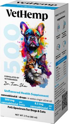 thumbnail image 2 of FSLHCY Organic Hemp Oil For Dogs & Cats – 60ml Calming Drops – Anxiety, Pain, Stress Relief For All Breeds 2 of 4