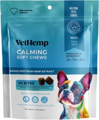 VetHemp Broad-Spectrum Hemp Extract Calming Soft Chews for Dogs, 30 count