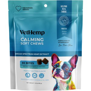 VetHemp Broad-Spectrum Hemp Extract Calming Soft Chews for Dogs, 30 count
