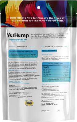 Show full view: VetHemp Broad-Spectrum Hemp Extract Calming Soft Chews for Dogs, 60 count slide 3 of 8