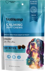VetHemp Broad-Spectrum Hemp Extract Calming Soft Chews for Dogs, 60 count