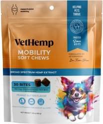 VetHemp Mobility Broad-Spectrum Hemp Extract Hip & Joint Soft Chews for Dogs, 30 count