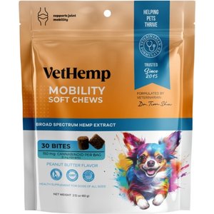 VetHemp Broad-Spectrum Hemp Extract Mobility Soft Chews for Dogs, 30 count