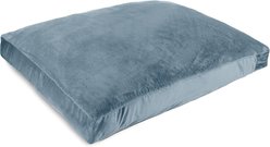 Sherry Kline Pet Collection Fur Velvet Reversible Dog Bed, Blue-Stone, 30 x 42 x 4-in