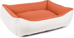Sherry Kline Pet Collection Cuddler Sunbrella Indoor/Outdoor Dog Bed, Natural / Cayenne, 30 x 40 x 4-in slide 2 of 3
