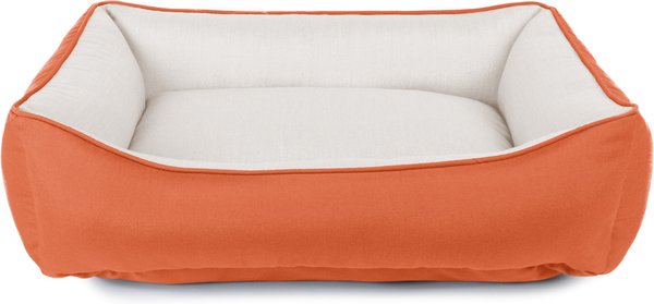 Show full view: Sherry Kline Pet Collection Cuddler Sunbrella Indoor/Outdoor Dog Bed, Natural / Cayenne, 20 x 26 x 3-in slide 1 of 3
