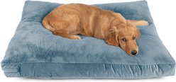 Sherry Kline Pet Collection Fur Velvet Reversible Dog Bed, Blue-Stone, 30 x 42 x 4-in slide 2 of 2