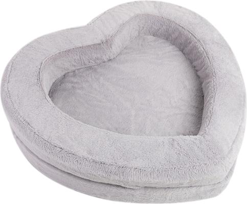 Show full view: Sherry Kline Pet Collection Heart Dog Bed, Grey, 36 x 36 x 5-in slide 2 of 2