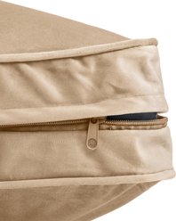 Sherry Kline Pet Collection Velvet Reversible & Cord Dog Bed, Tan, 42 x 54 x 5-in slide 2 of 3