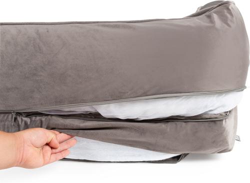 Show full view: Sherry Kline Pet Collection Chaise Lounge Dog Bed, Grey, 20 x 26 x 6-in slide 2 of 5