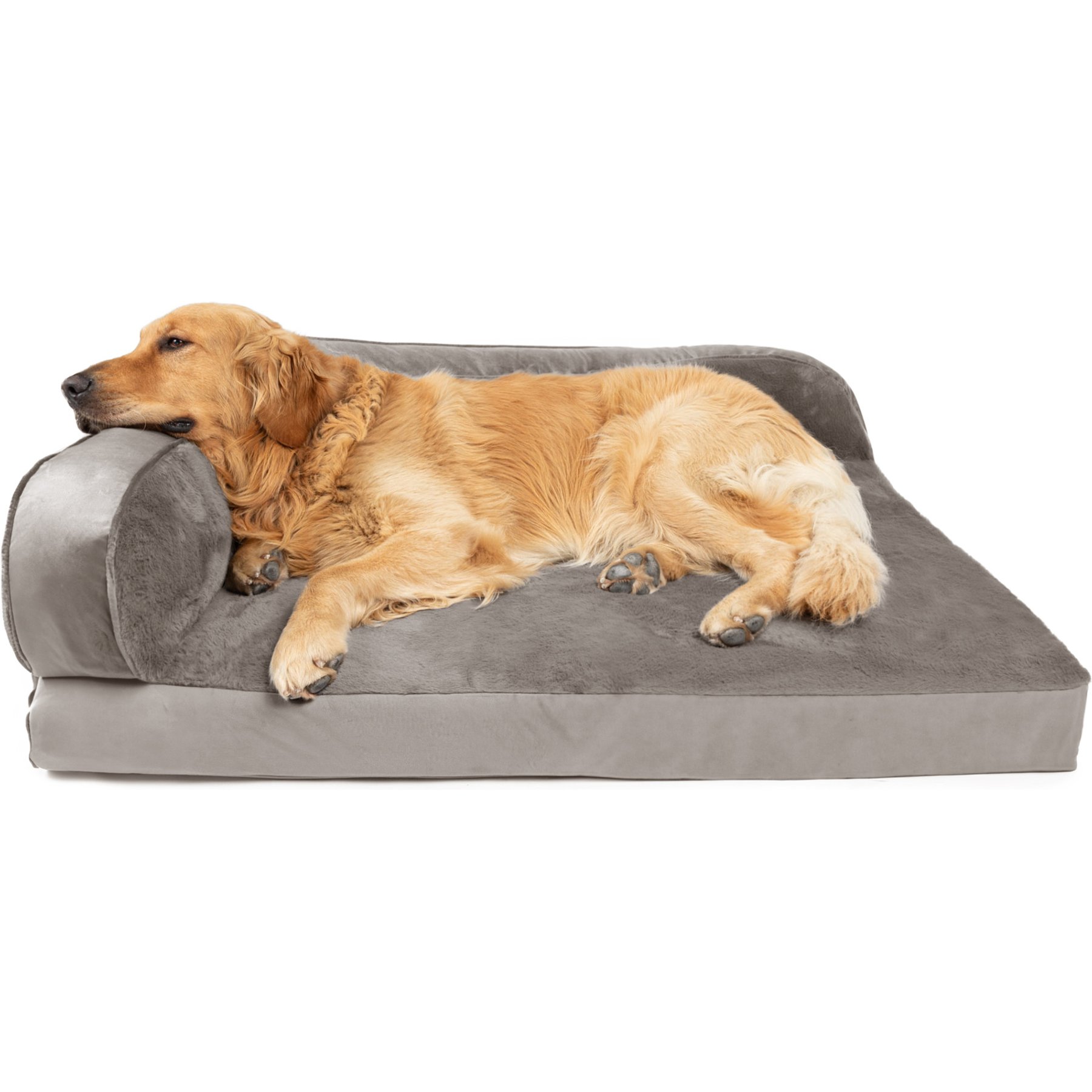 Sherry Kline Pet Collection Chaise Lounge Dog Bed, Grey, 42 x 54 x 11-in