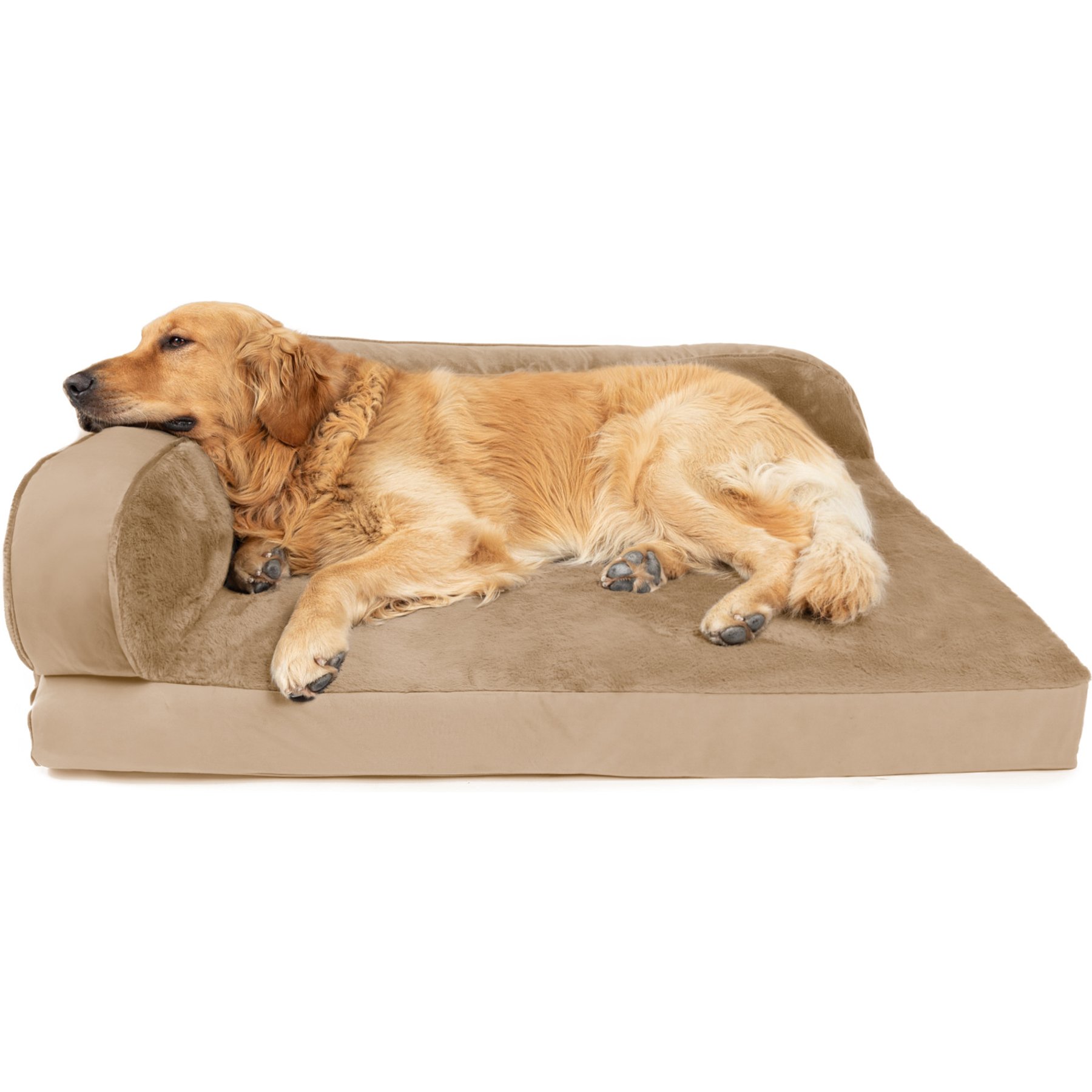 Sherry Kline Pet Collection Chaise Lounge Dog Bed, Taupe, 30 x 42 x 10-in