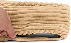 Sherry Kline Pet Collection Corduroy Rectangle Dog Bed, Gold, 20 x 26 x 3-in slide 2 of 3
